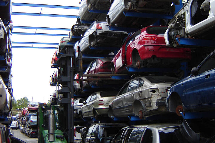 cantilever racking for vehicle storage