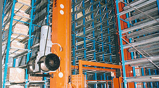 automatic warehouse, stacker crane