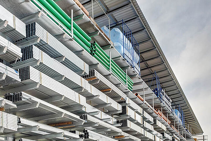 cantilever racking with roof galvanized