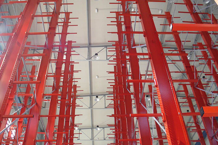 cantilever racking, storage of aluminium