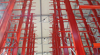 cantilever racking, storage of aluminium