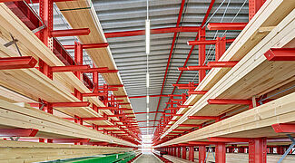 cantilever racking for timber storage