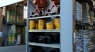 pallet racking warehouse, rack-clad building