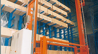 automatic warehouse, stacker crane