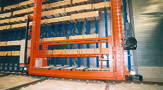 automatic warehouse, stacker crane