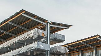 cantilever racking with roof