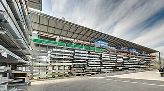 cantilever racking with roof galvanized