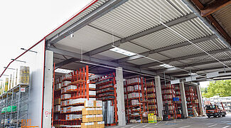 cantilever racking for building material