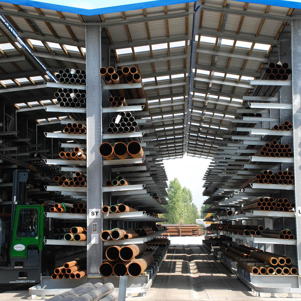 rack-clad warehouse for metal traders